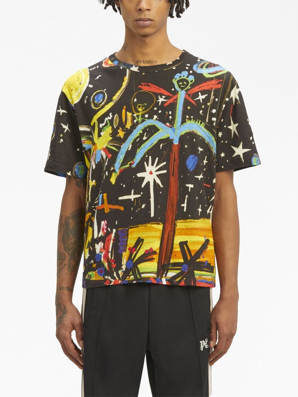 graphic-print crewneck T-shirt - 3
