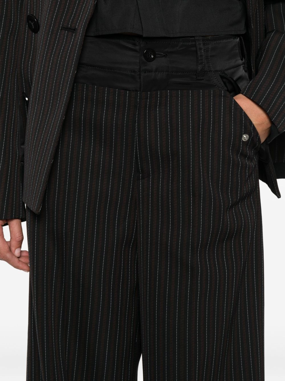 pinstripe pocket trousers - 5