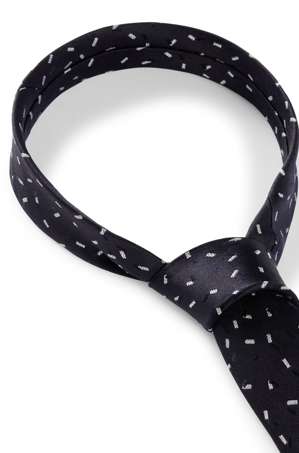 SILK TIE WITH JACQUARD-WOVEN PATTERN - 6