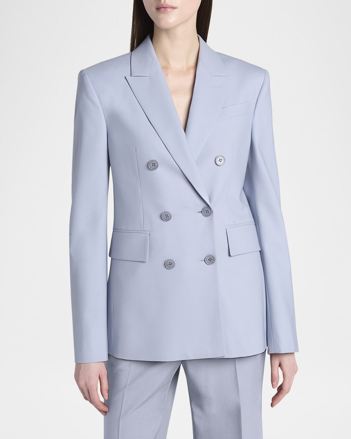 Double-Breasted Wool Blazer - 4
