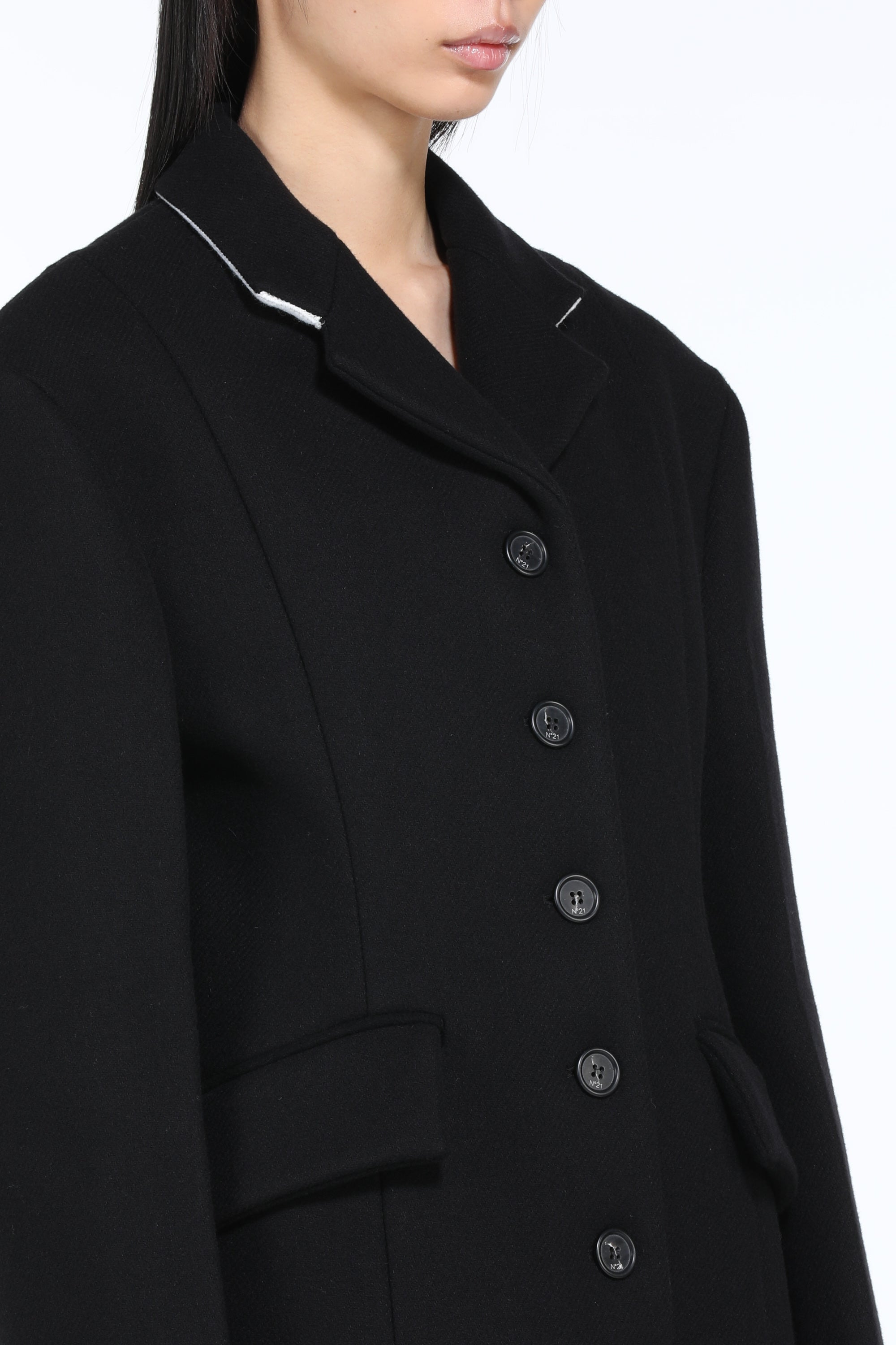 LONG FLARED COAT - 5