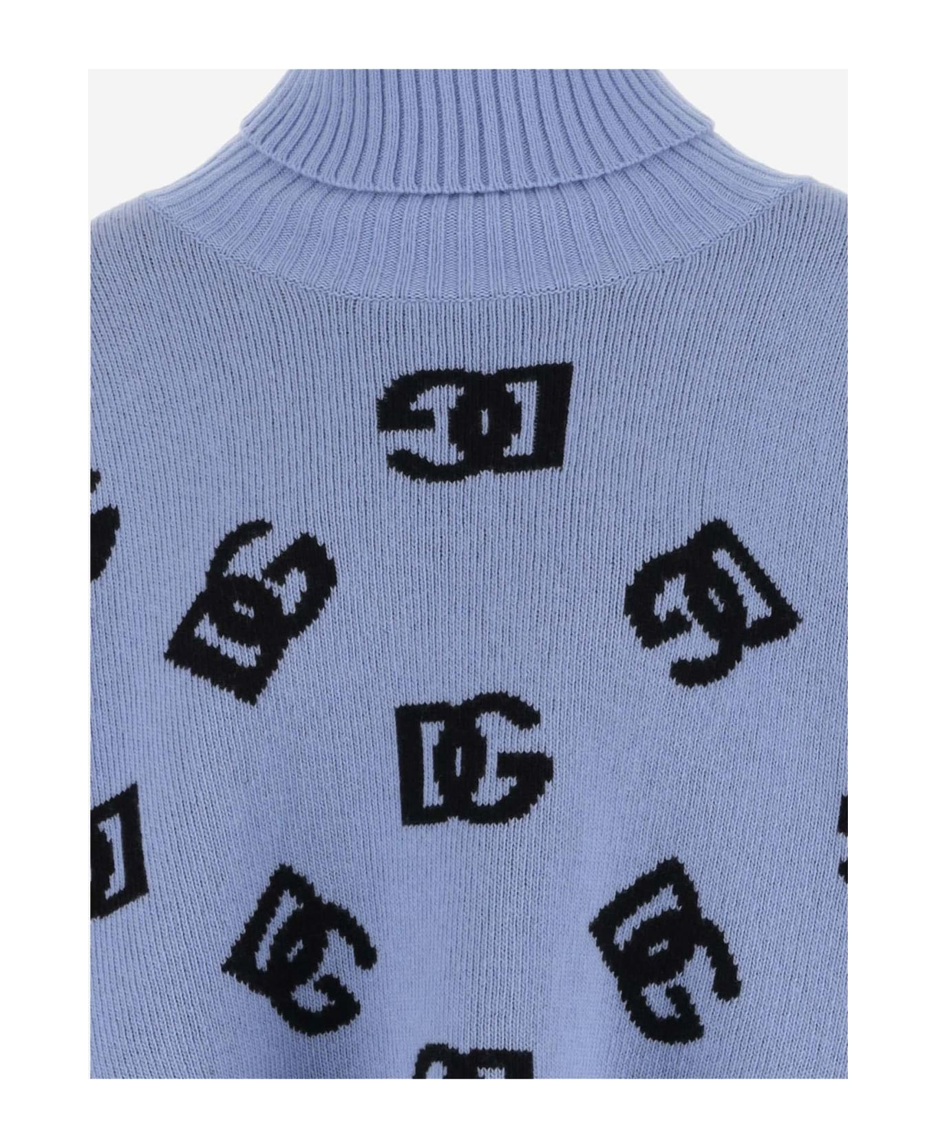 Blue And Black Wool Dress - 3