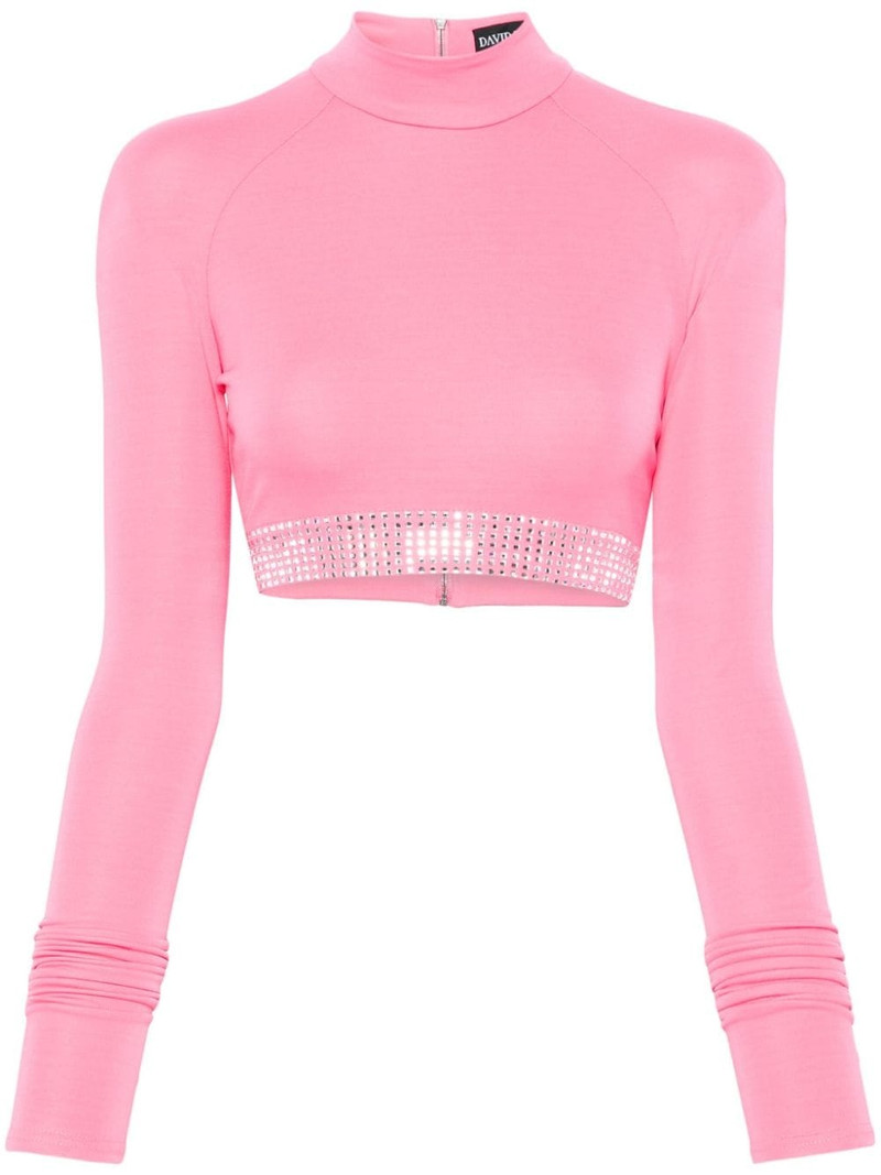 rhinestone-embellished crop top 1