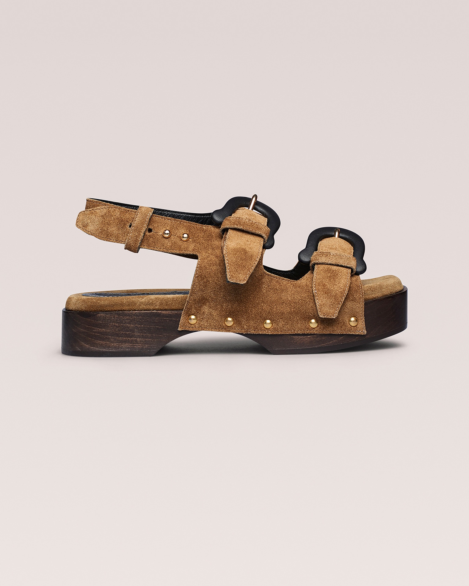 MAHALIA - Chunky suede sandals - Sand - 2