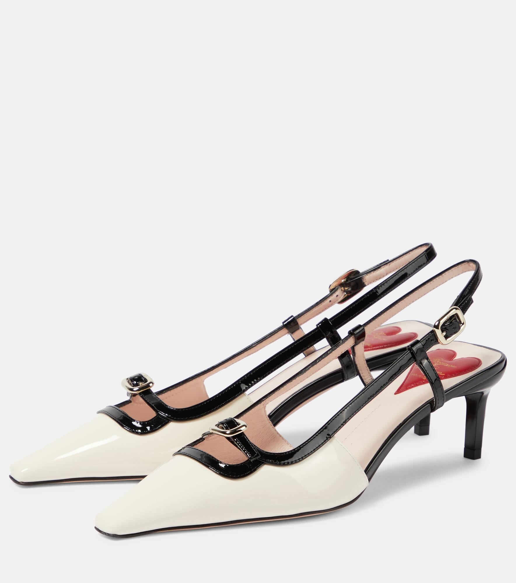 Viv’ Canard patent leather slingback pumps - 5