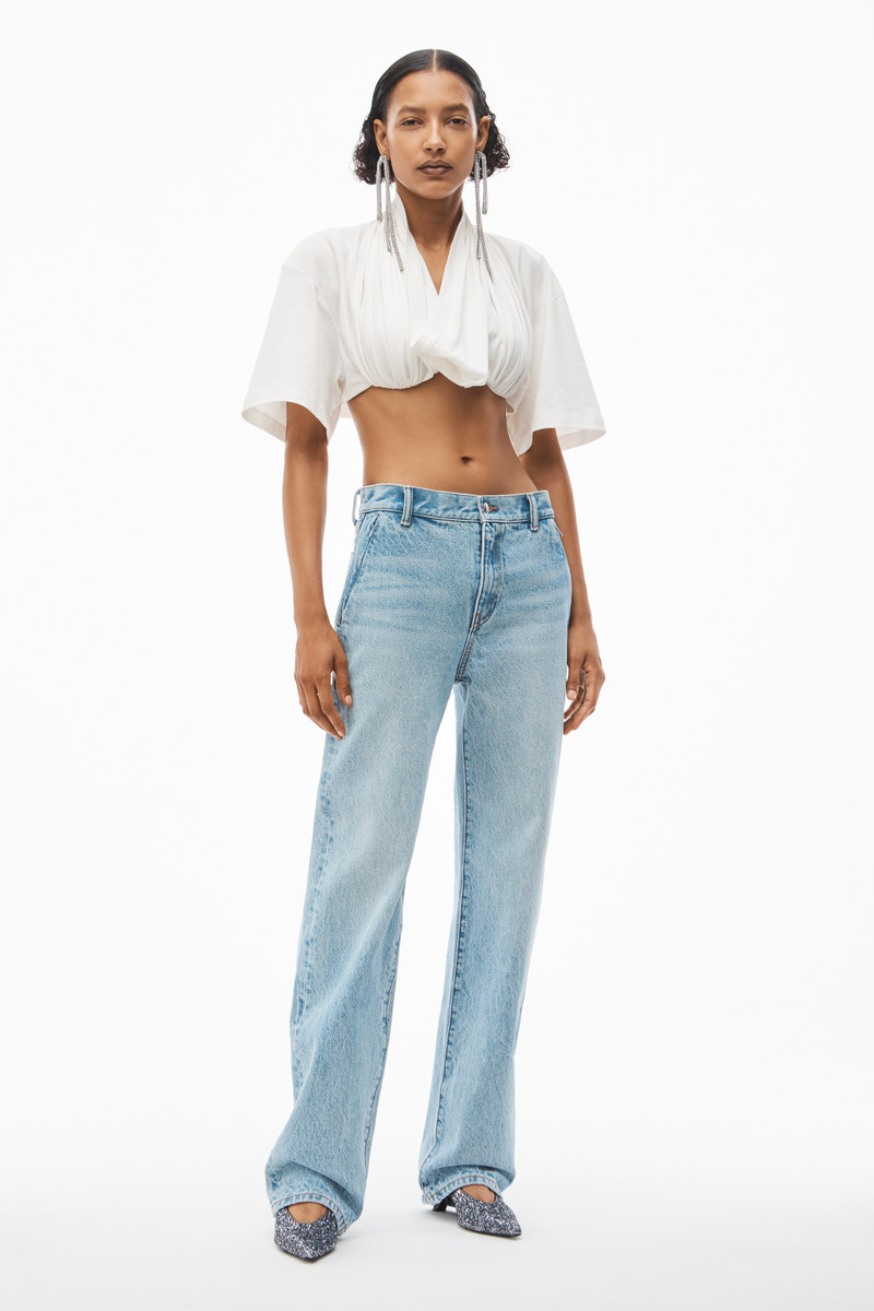 Alexander Wang EZ MID-RISE STRAIGHT LEG JEAN IN DENIM outlook