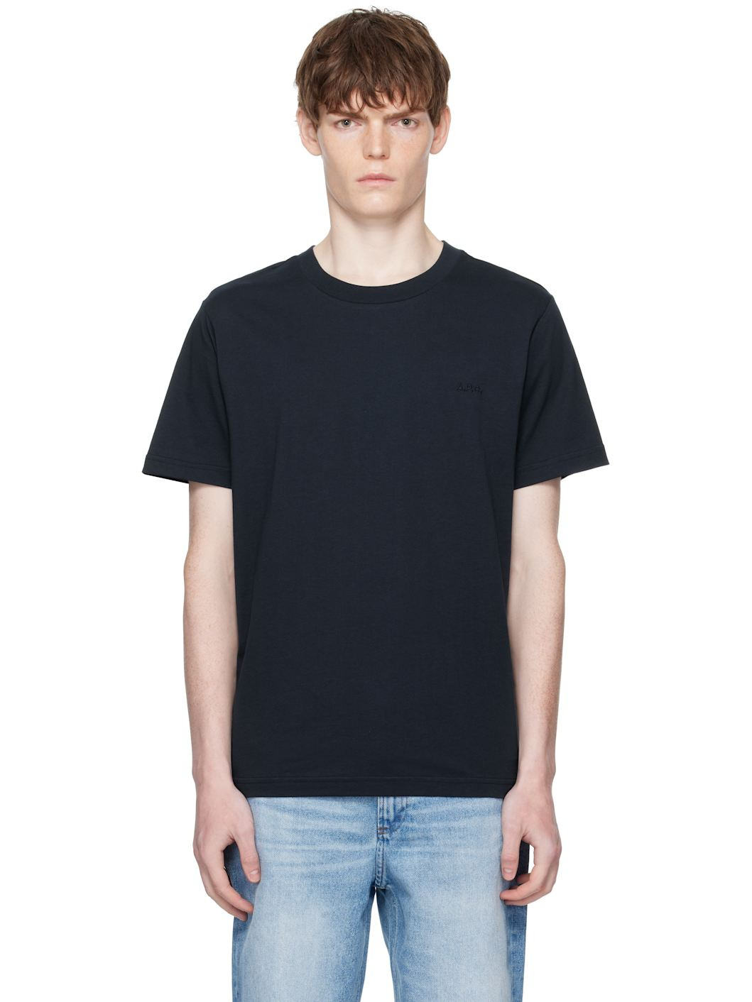 Navy Standard 'APC' Brodé T-shirt - 1