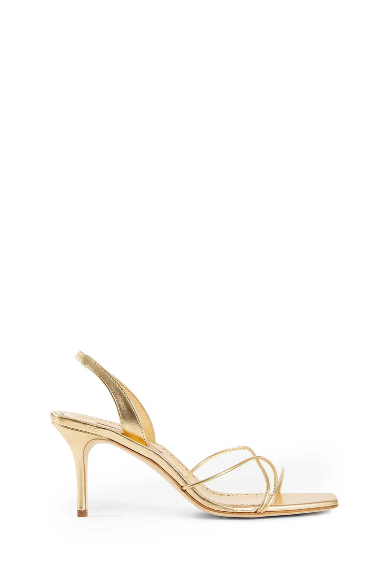 MANOLO BLAHNIK WOMAN GOLD SANDALS 1