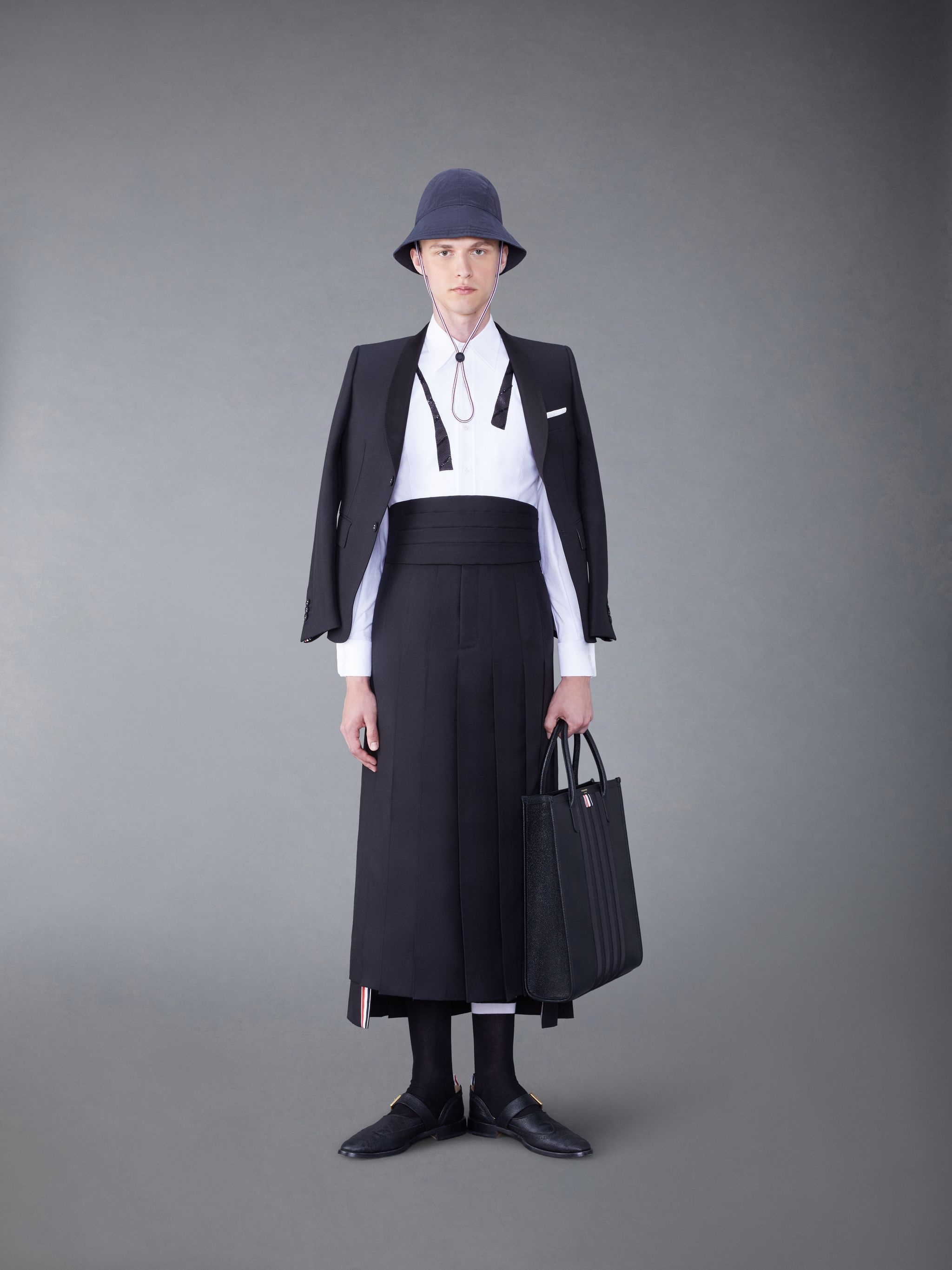 pintucked mohair cummerbund - 3