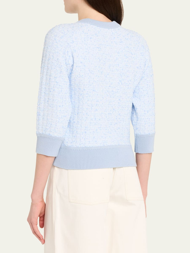 Crewneck Three-Quarter Sleeve Sweater 3