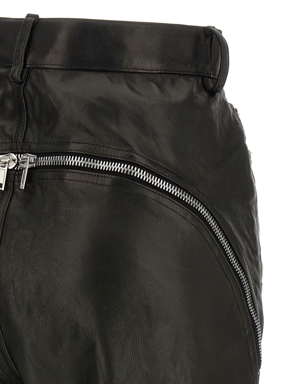 Bolan Banana zip-detail high-waisted leather trousers - 4