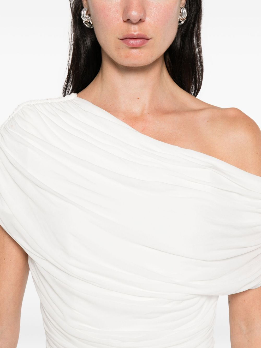 draped one-shoulder dress - 5