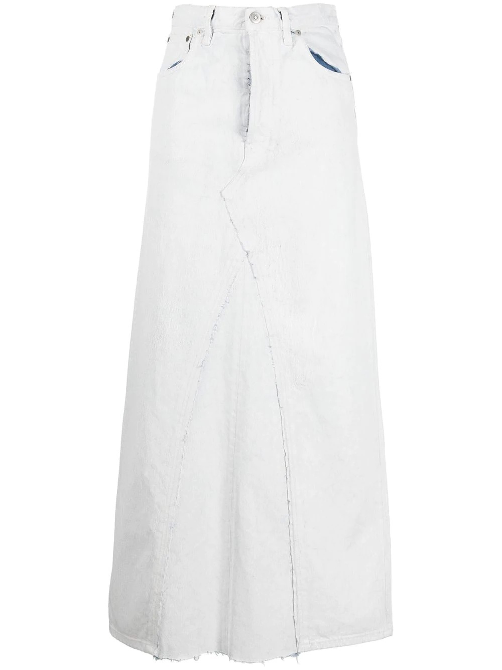 denim mid-length skirt - 1