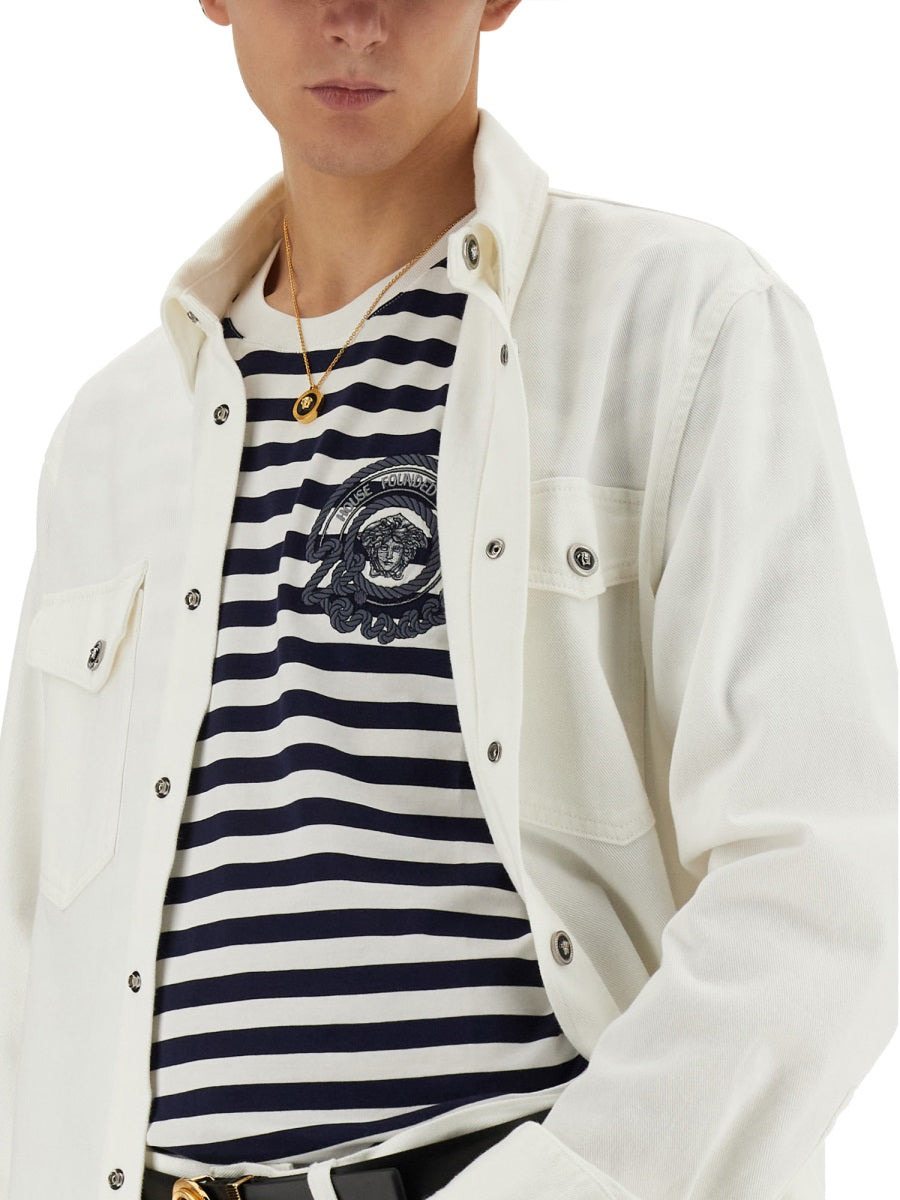 Versace Men Striped T-Shirt - 2