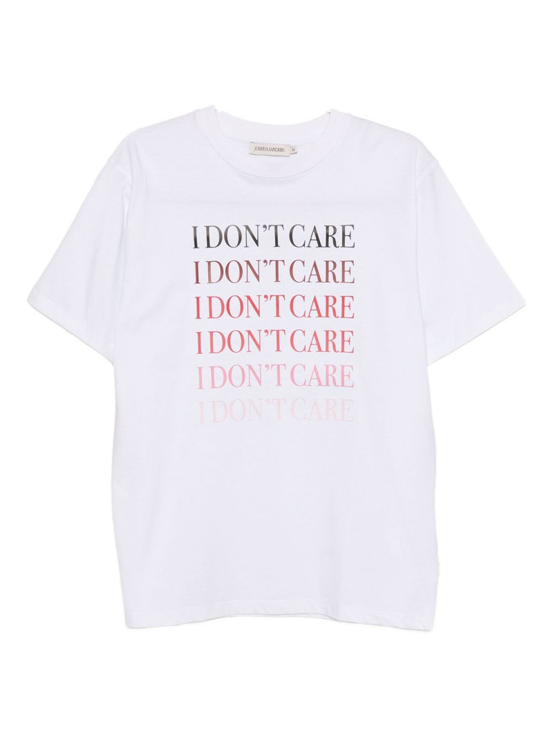 slogan-embossed T-shirt 1