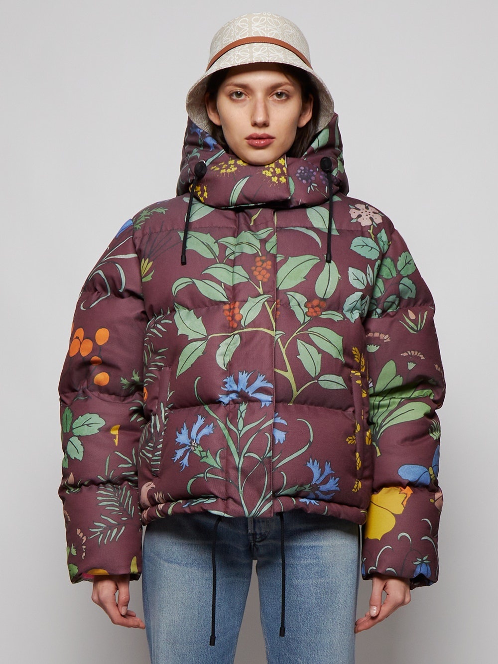 Herbarium Hooded Puffer Jacket Purple - 3