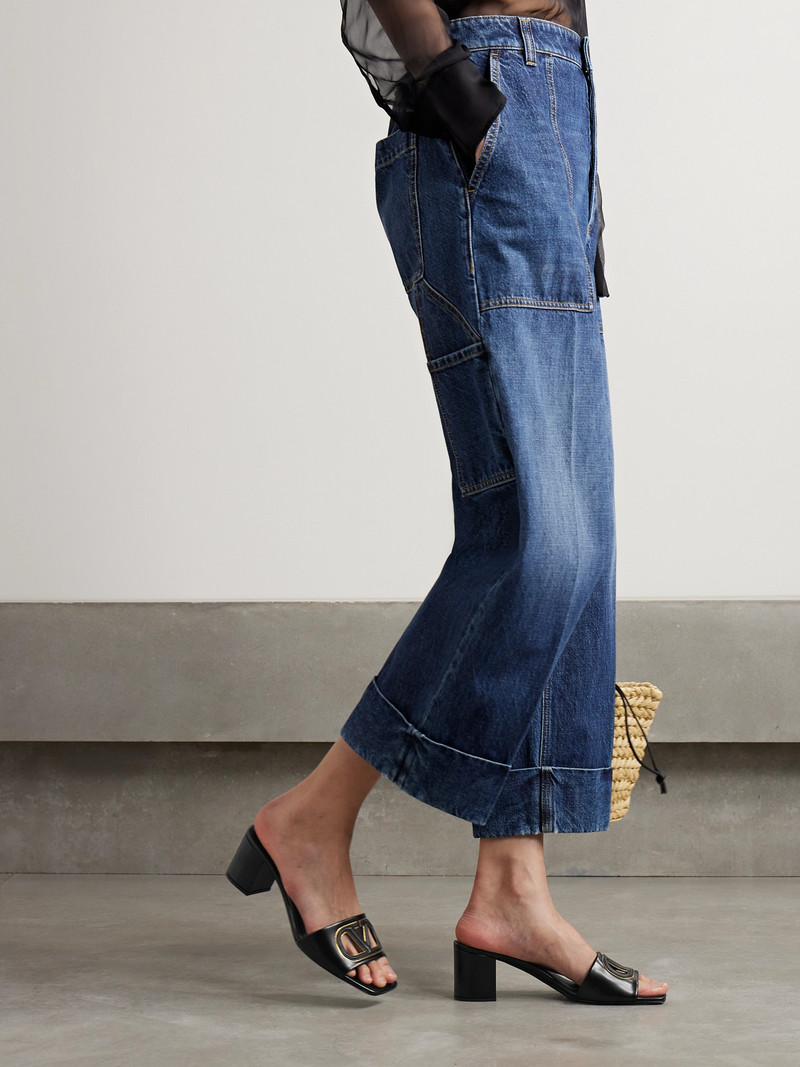 Valentino Vlogo 60 Cutout Leather Mules outlook