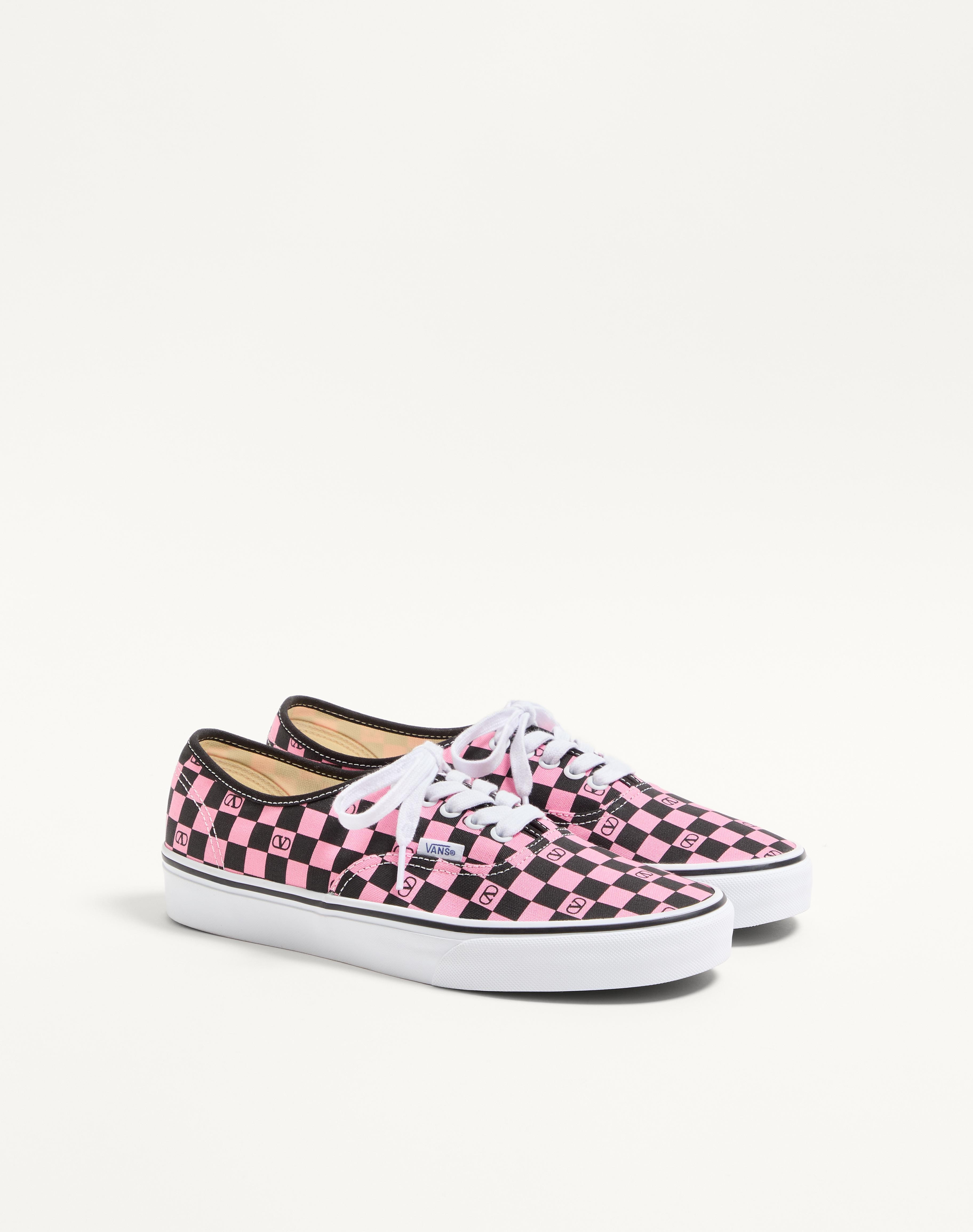 VALENTINO GARAVANI AND VANS LOW-TOP TRAINER IN FABRIC WITH VLOGO CHECKERBOARD PRINT - 4
