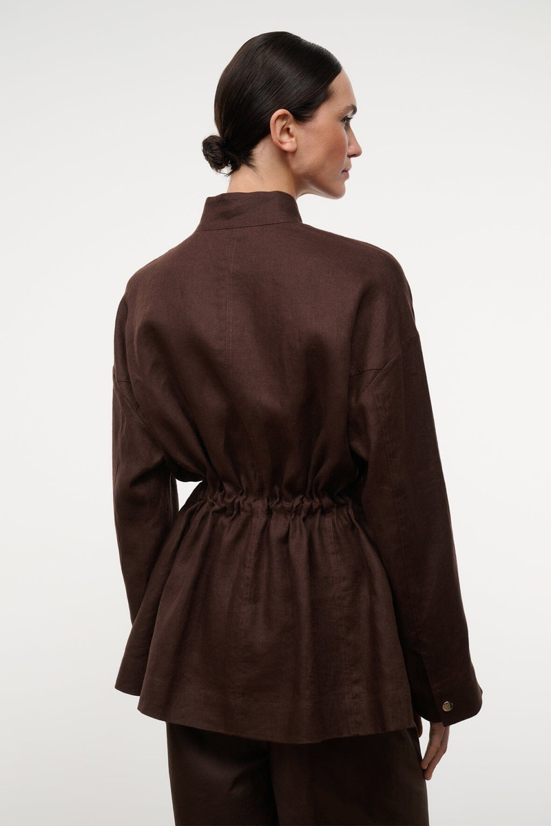 STAUD REED LINEN JACKET ROOT 7