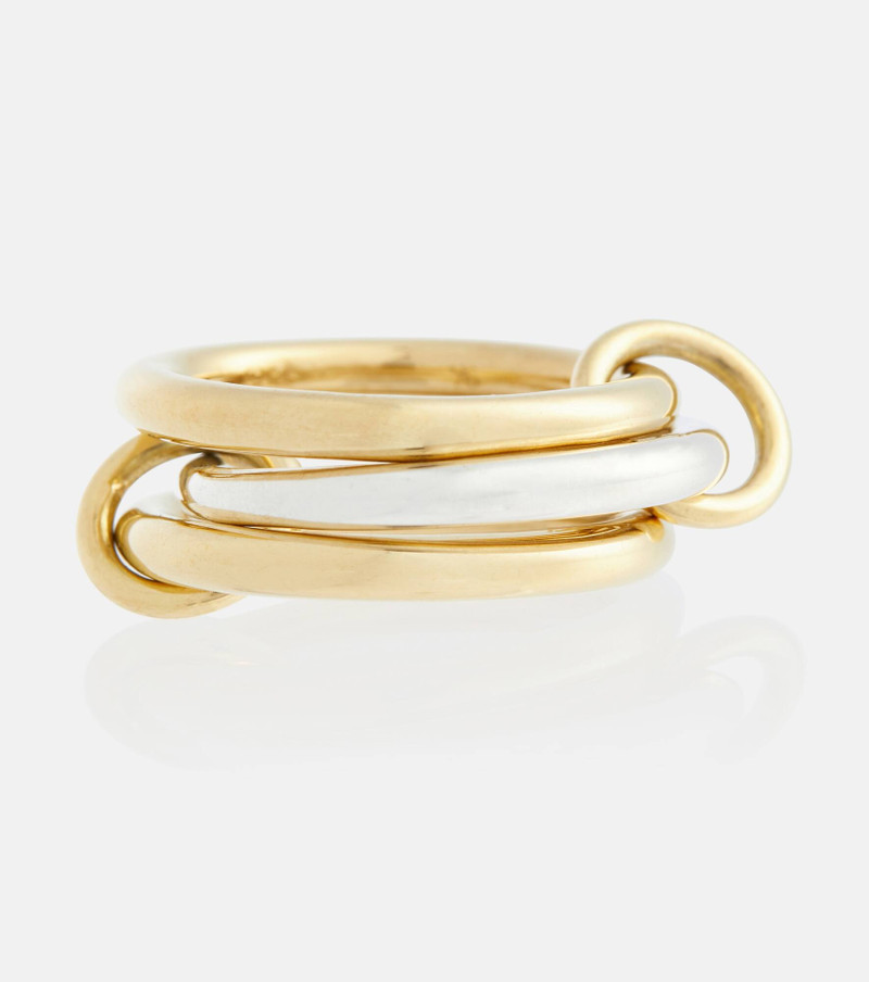 황소 SG 18kt gold 과 sterling 실버 연결 반지 1