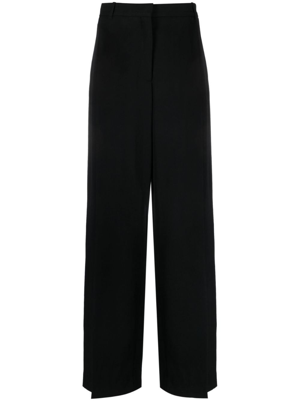 pleated cotton trousers - 1