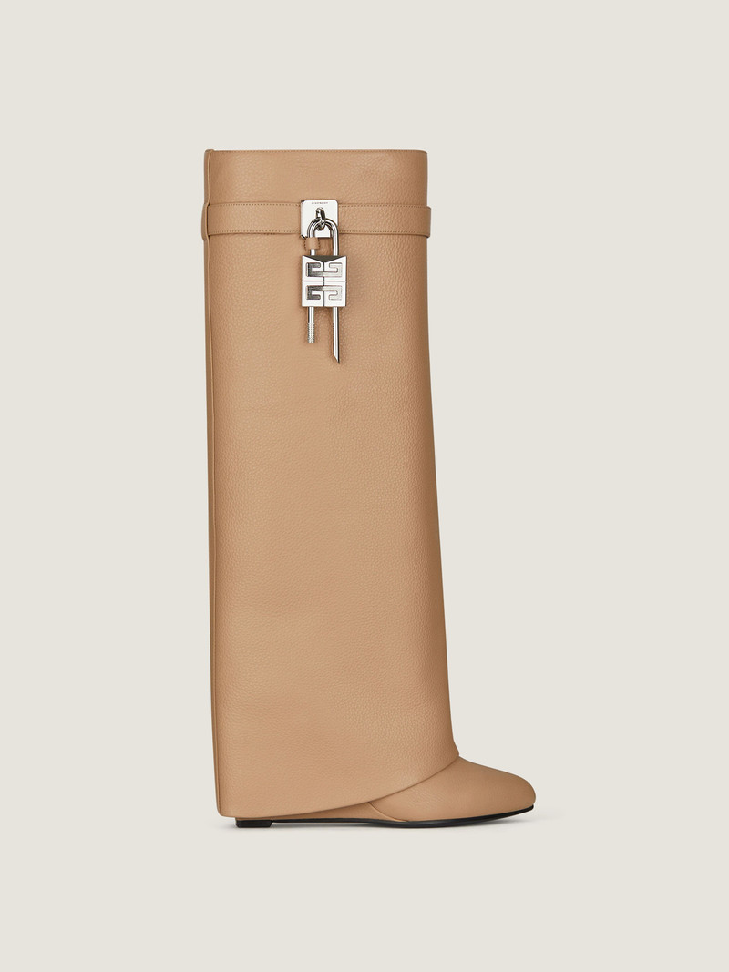 SHARK LOCK BOOTS IN GRAINED LEATHER 1