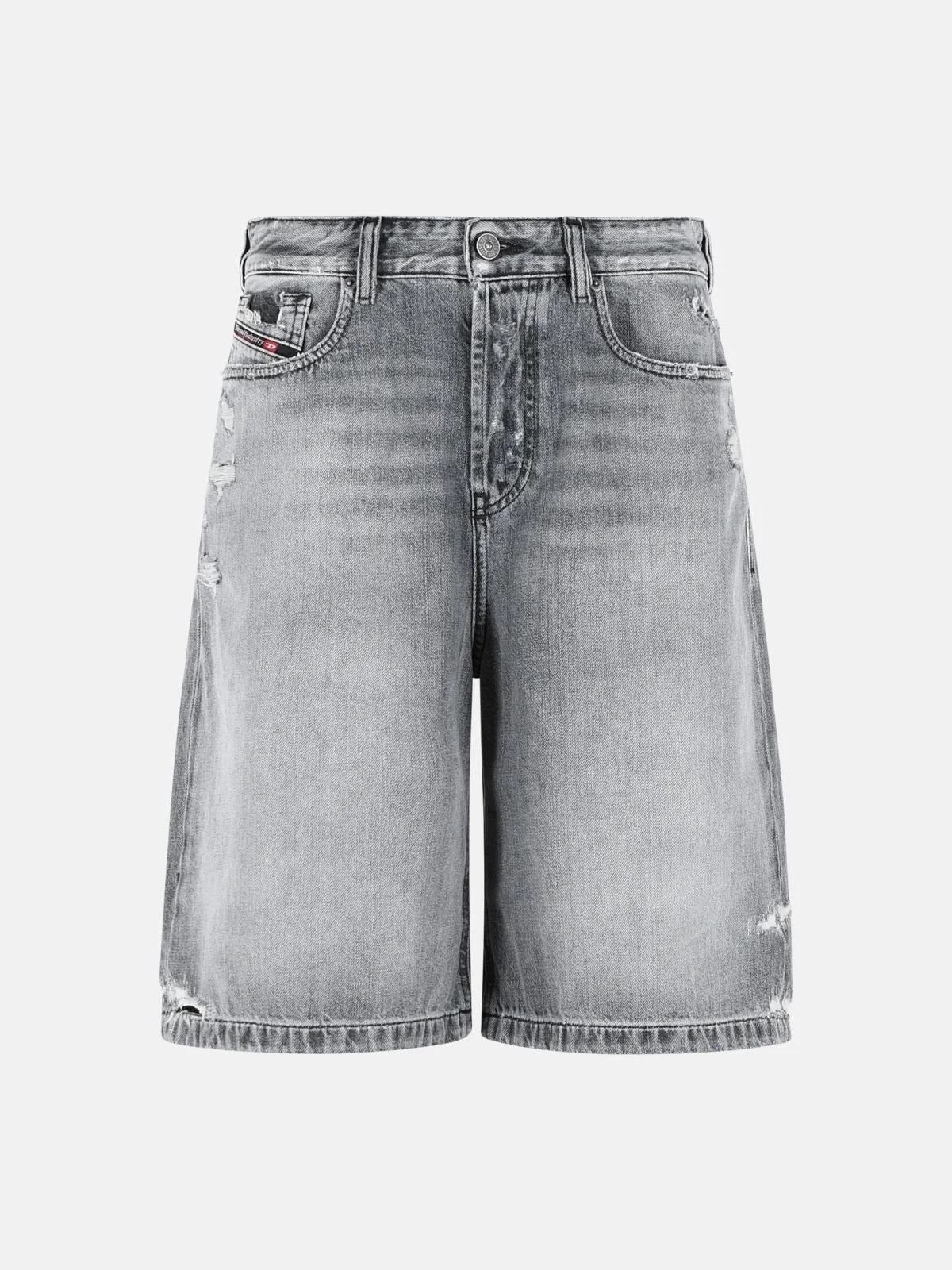 'DESIRE' GREY COTTON SHORTS - 1