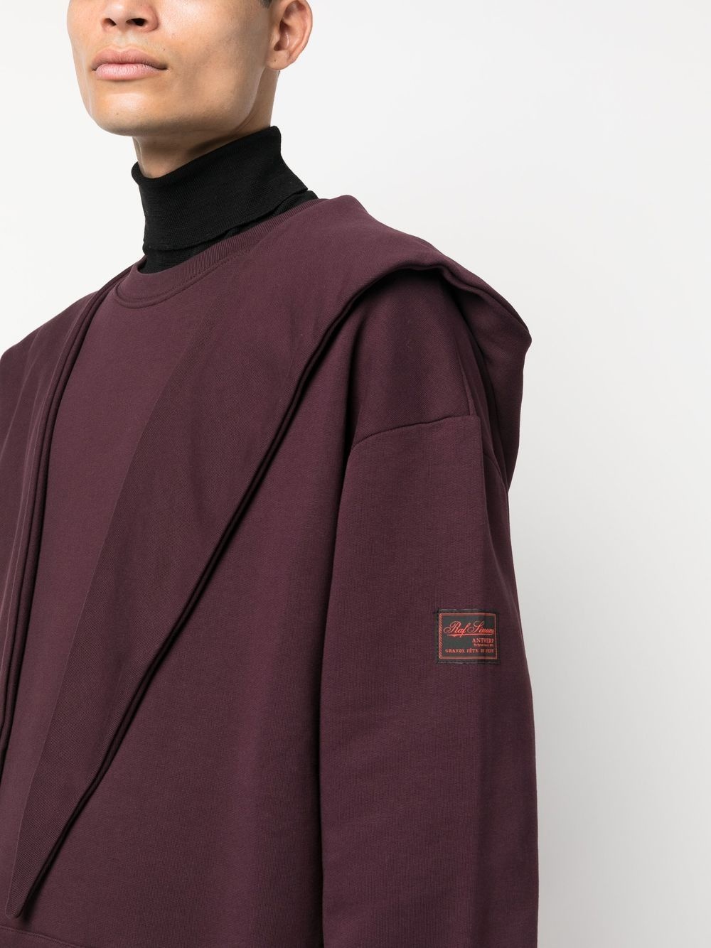 deconstructed cotton hoodie - 5