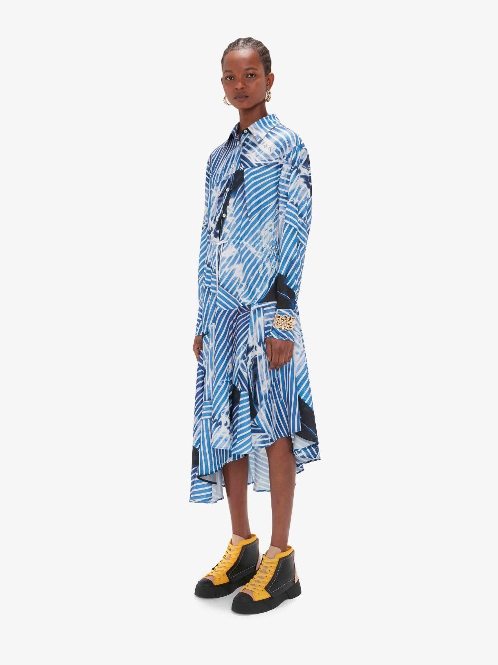 ASYMMETRIC SHIRT DRESS - 3