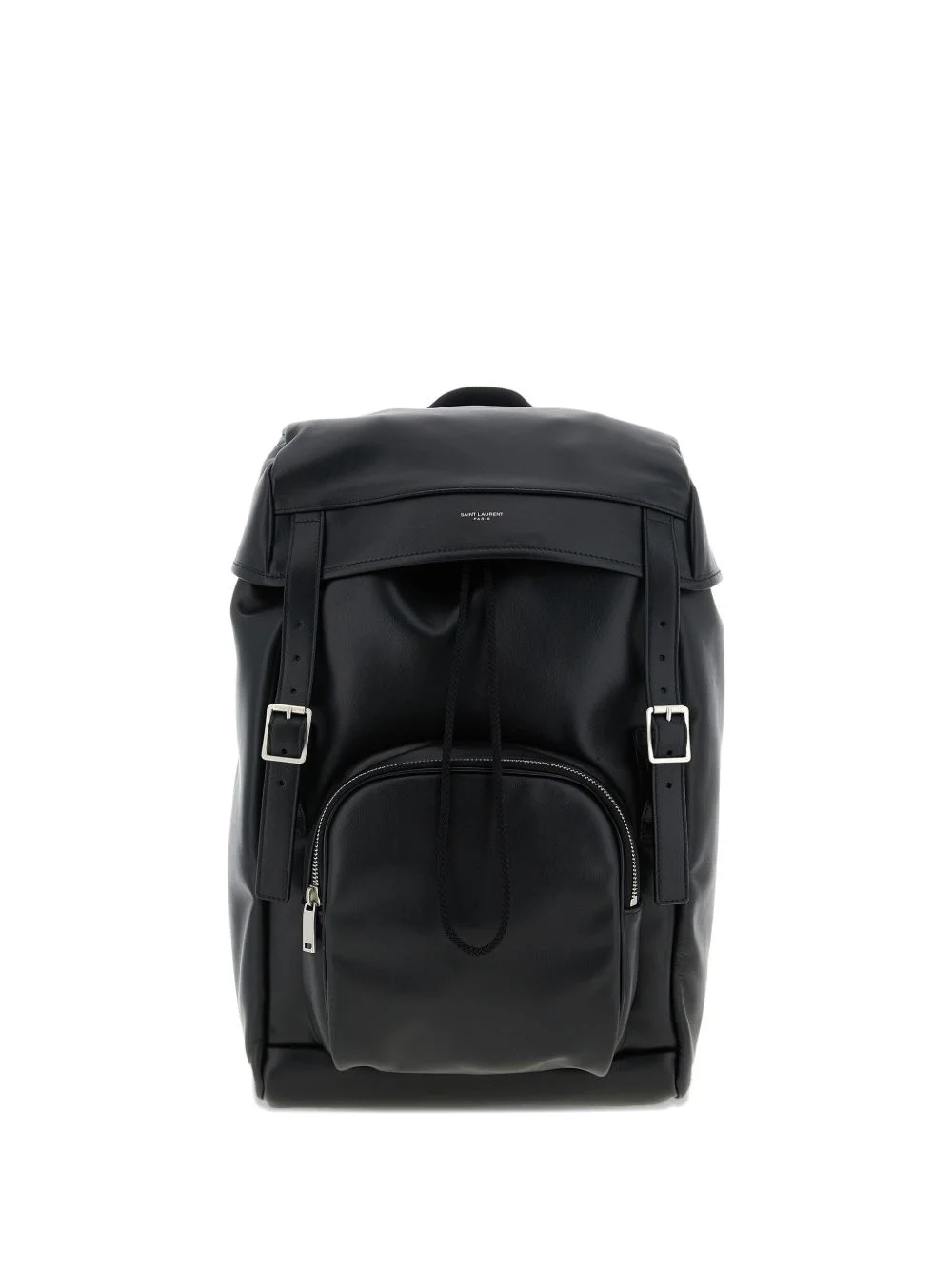 buckled-strap leather backpack - 1