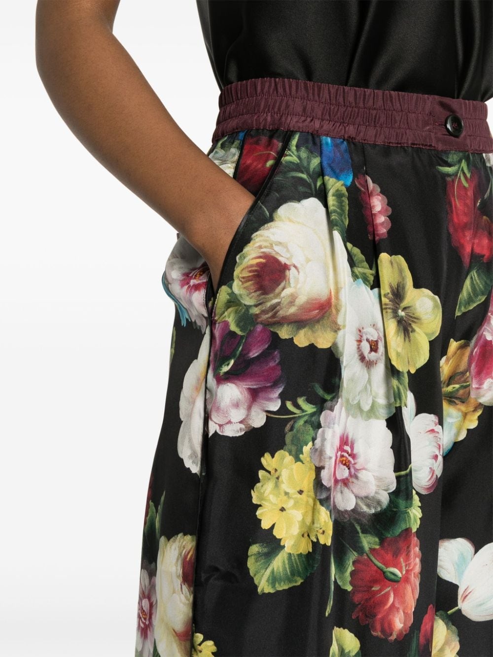 floral wide-leg trousers - 5