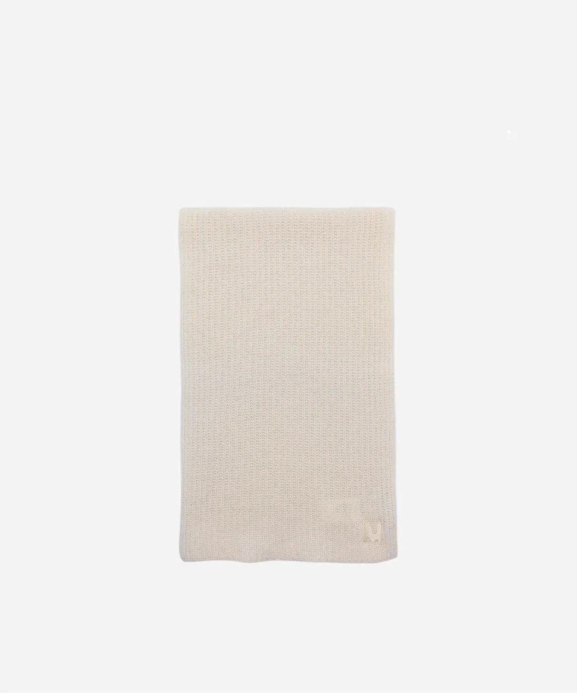 Ribbed scarf with embroidered logo - 1