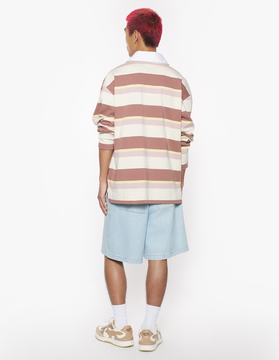 STRIPED LS OVERSIZE POLO - 5