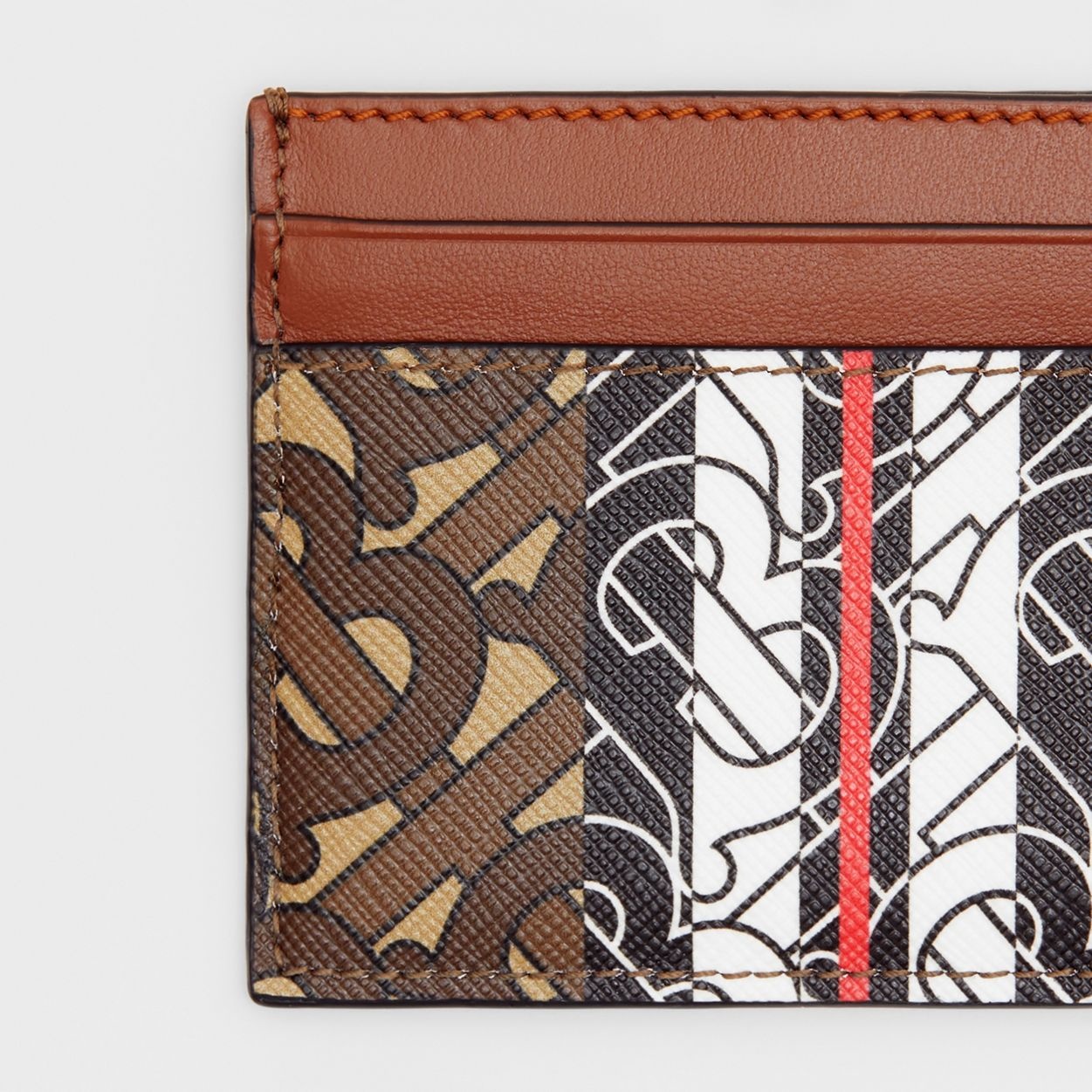 Monogram Stripe Print Card Case - 2