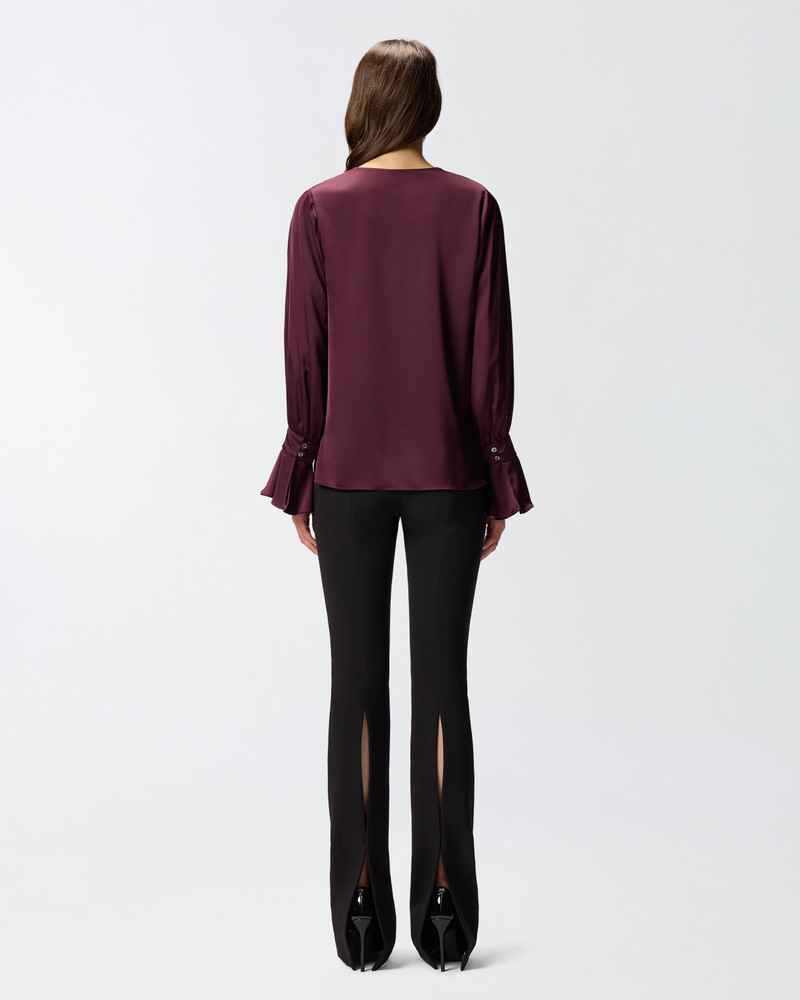 RELAXED-FIT SATIN BLOUSE 4