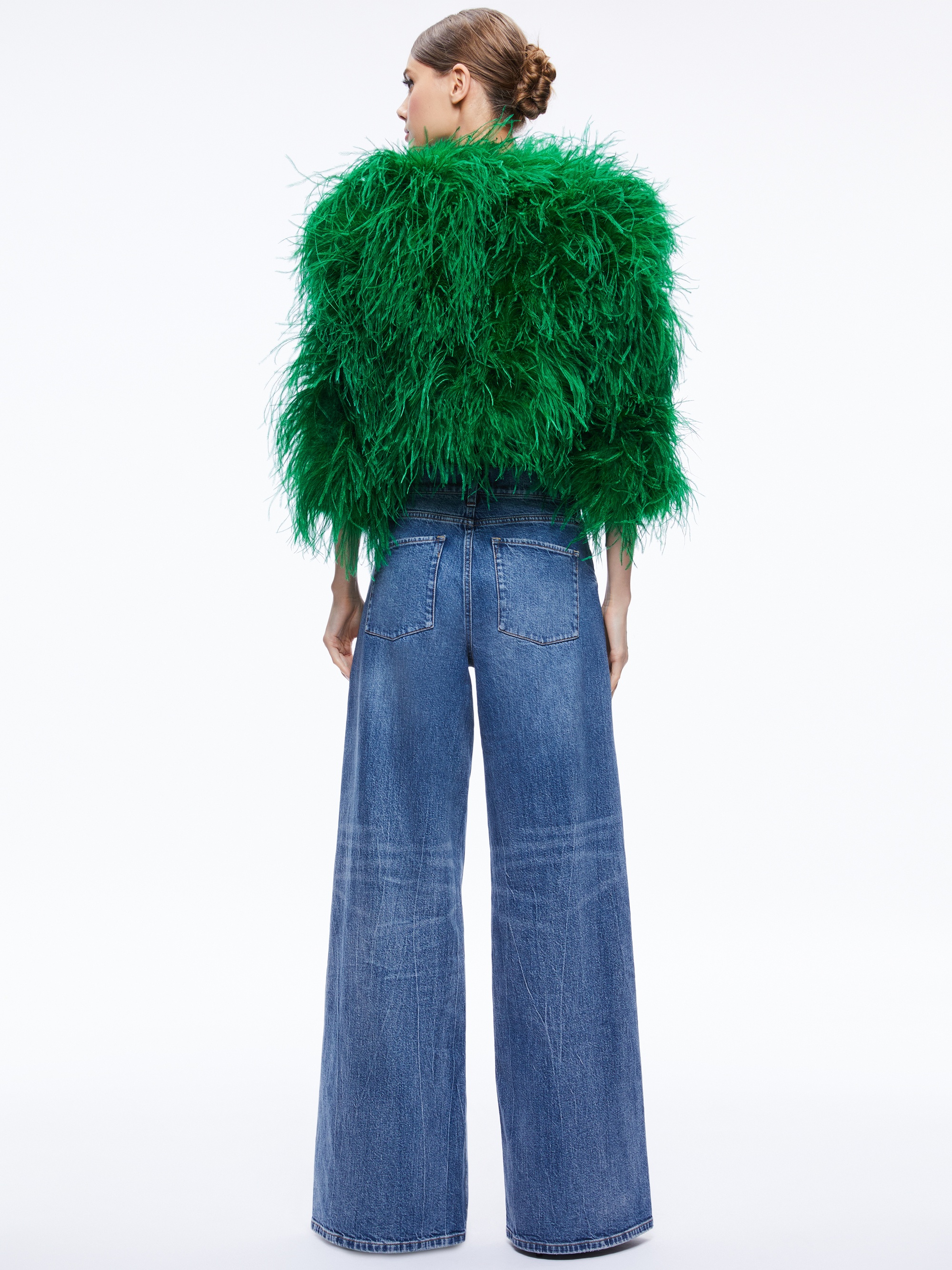 Alice + Olivia KIDMAN FEATHER JACKET