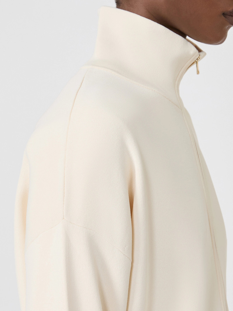 FORMATO Viscose crêpe yarn cardigan - IVORY 5