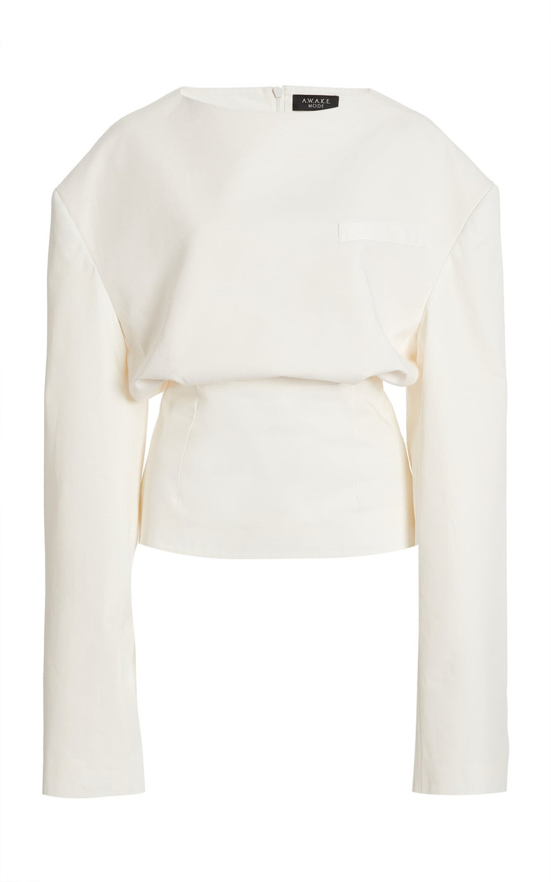 ROUND NECK TAILORED TOP WHITE 8
