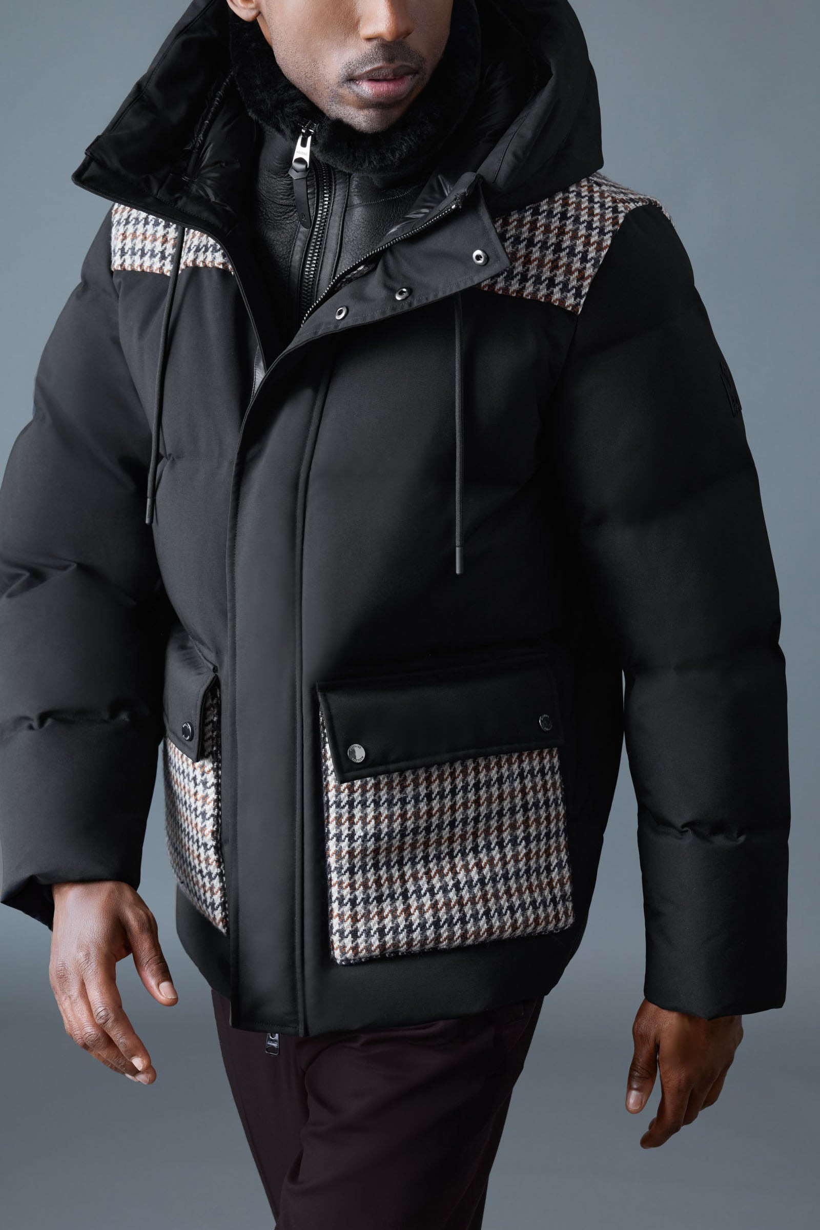 GRAYDON-MM 2-in-1 Wool Down Jacket With Shearling Bib - 5