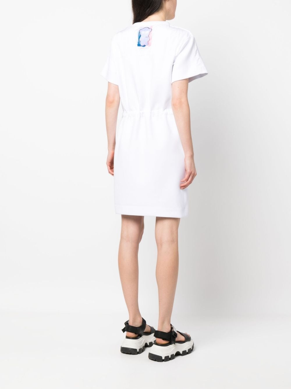 logo-patch short-sleeve dress - 4