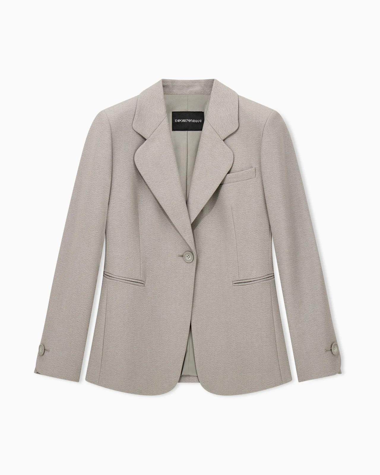 SINGLE-BREASTED BLAZER IN MIXED VISCOSE GRANITE FABRIC - 1
