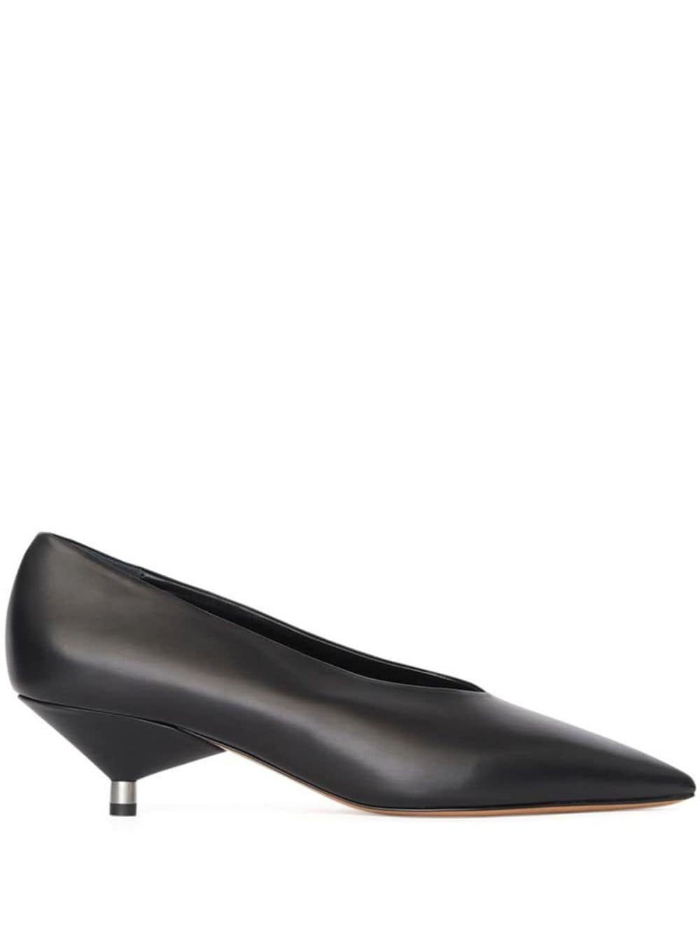 sculpted-heel leather pumps - 1