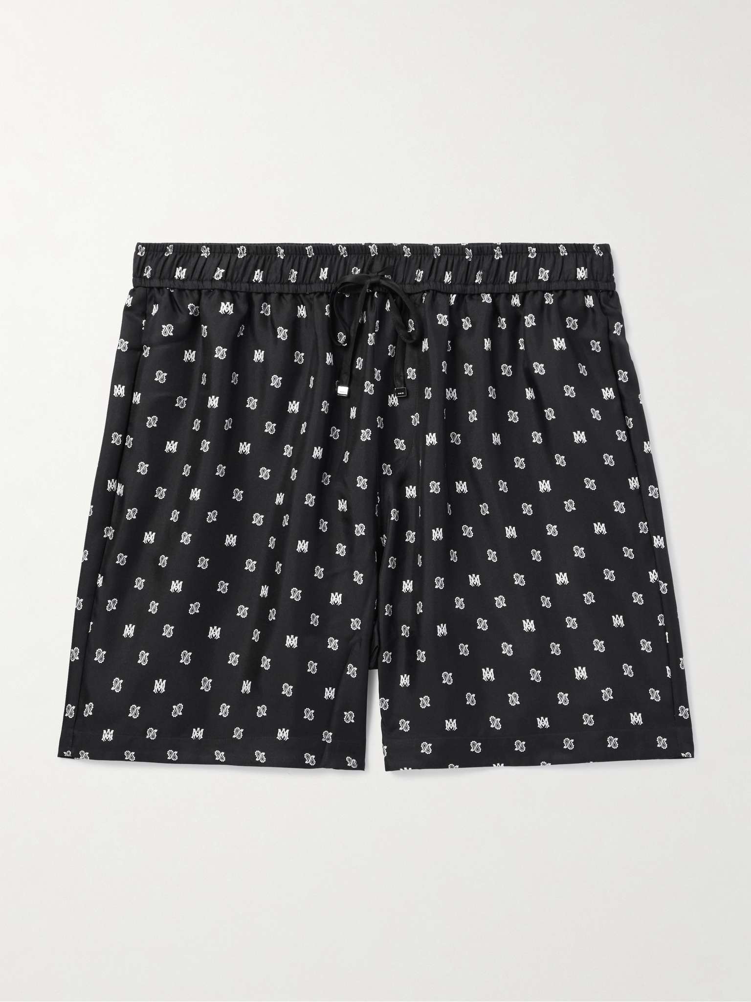 Straight-Leg Paisley-Print Silk-Satin Shorts - 1