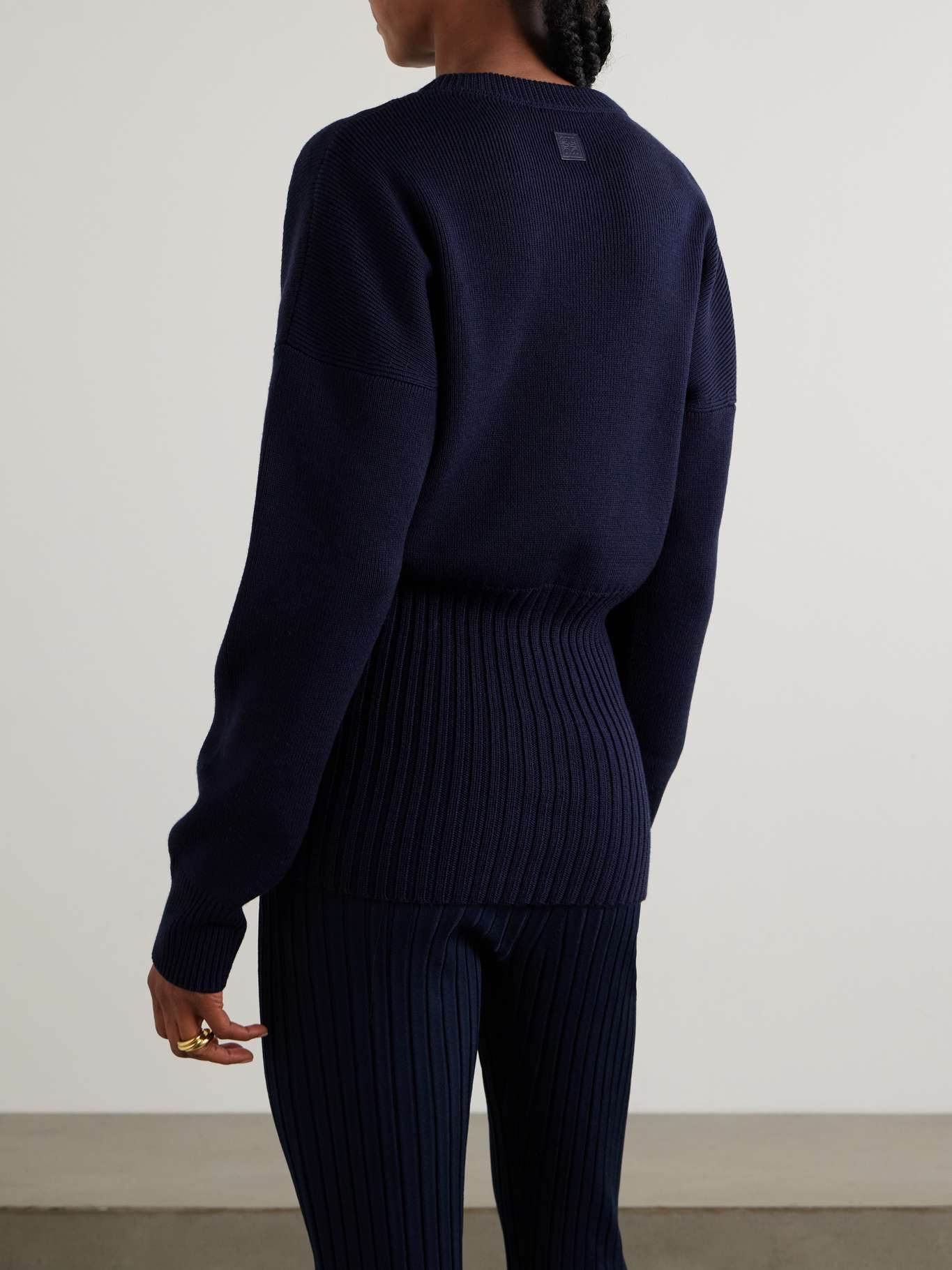 Ribbed wool sweater - 4