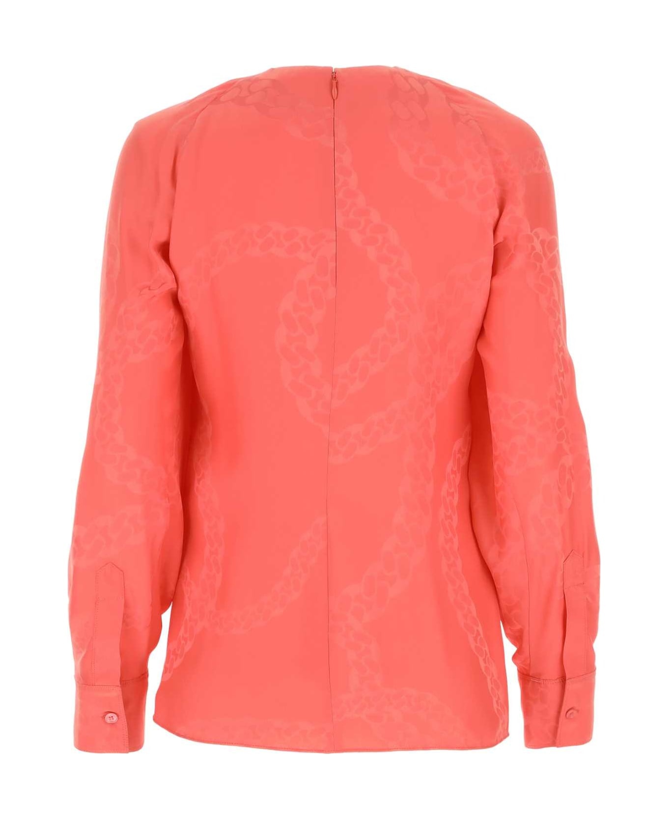 Tシャツ・カットソー Stella McCartney Salmon satin blouse (6T00413BU203 5618) Stella McCartney Salmon Satin Blouse | italist