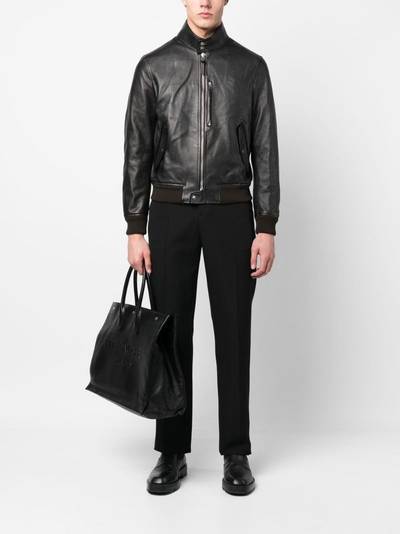 TOM FORD stand-collar leather jacket outlook