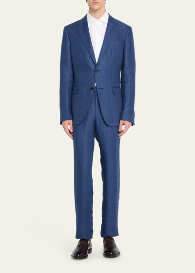 ZEGNA Men's Oasi Lino Linen Suit outlook