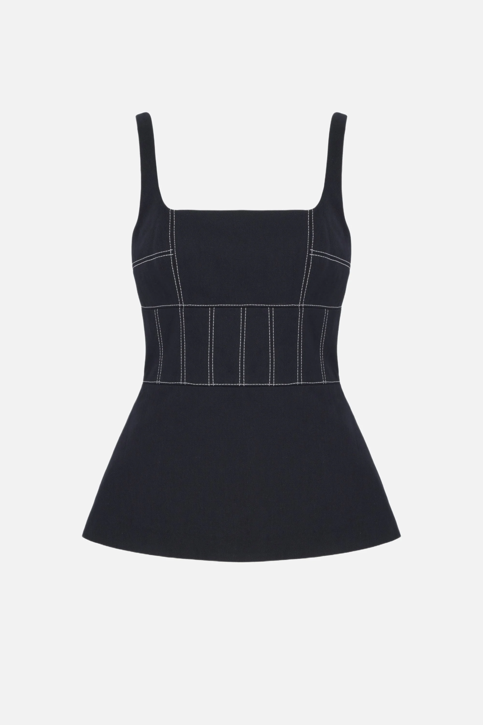 Narran Top in Black Denim - 1