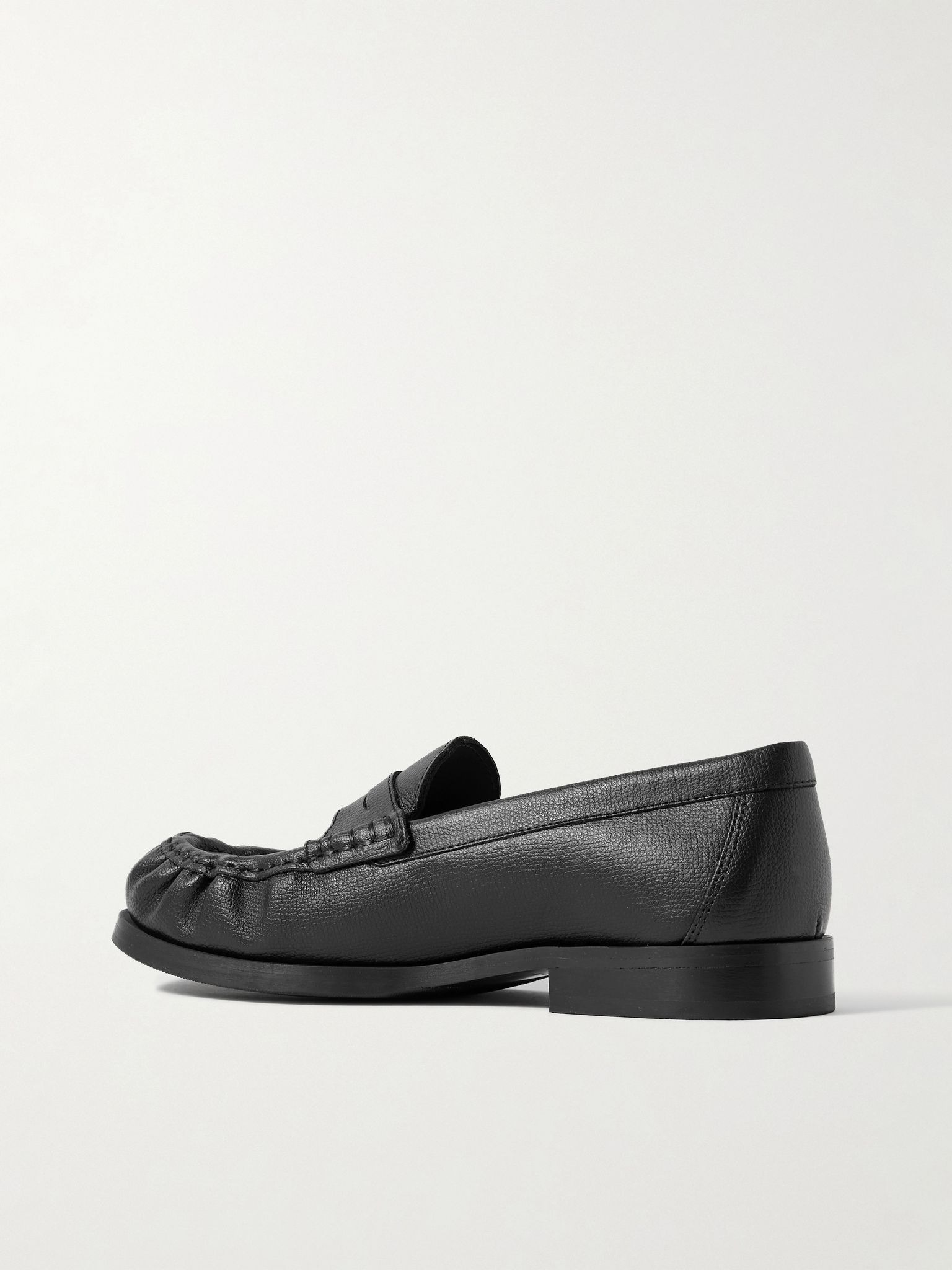 Ogee Full-Grain Leather Penny Loafers Black - 4