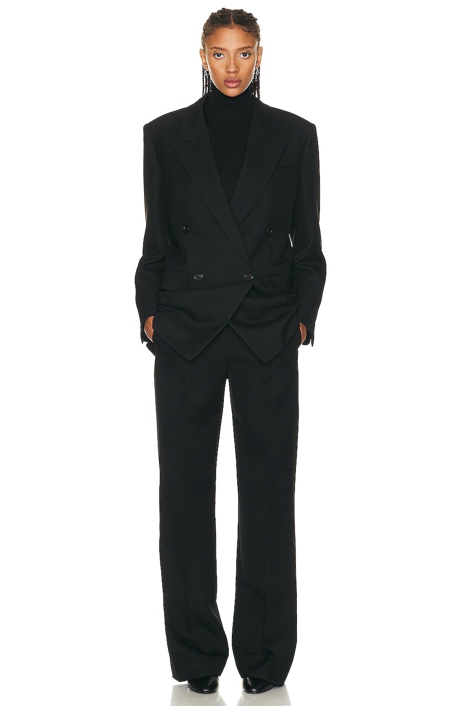 【関税込み】THE ROW BREMY PANT Bariem low-rise jersey wide-leg pants in black - The Row
